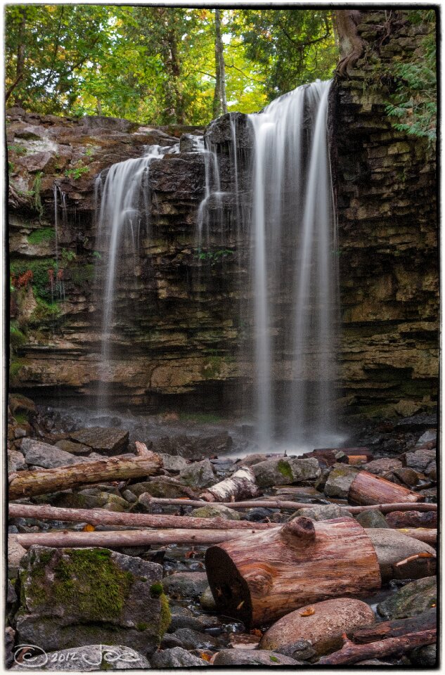Waterfalls and Rock Formation photo