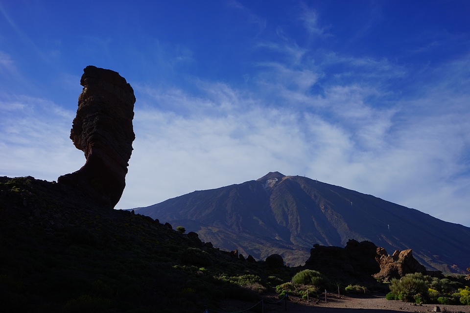 Rock tower landmark tenerife