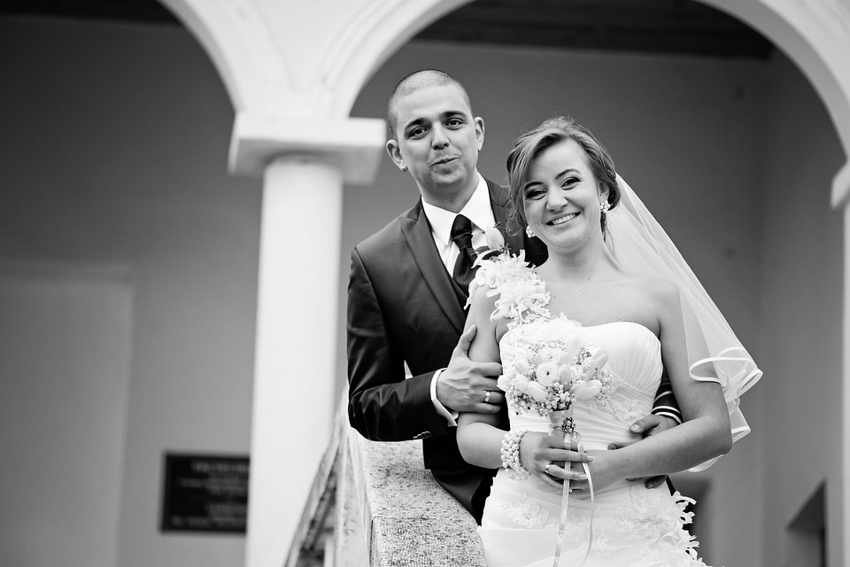 Newlyweds woman man