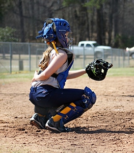 Glove player field photo