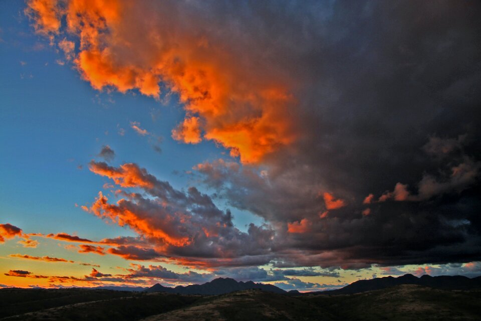 White Clouds during Sunset photo