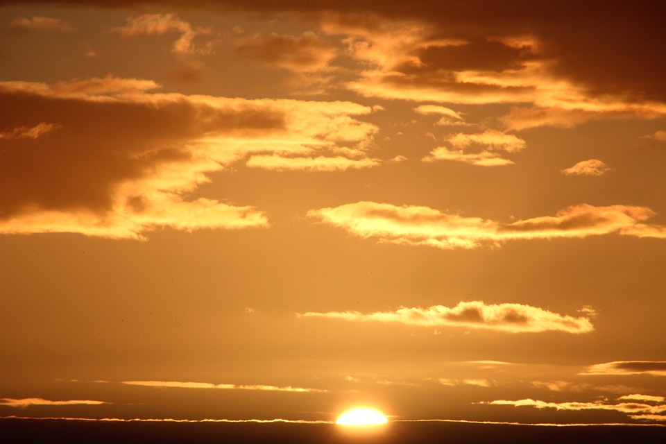 Evening twilight sky