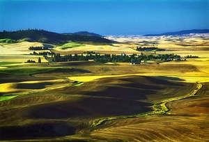 Scenic hills fields photo