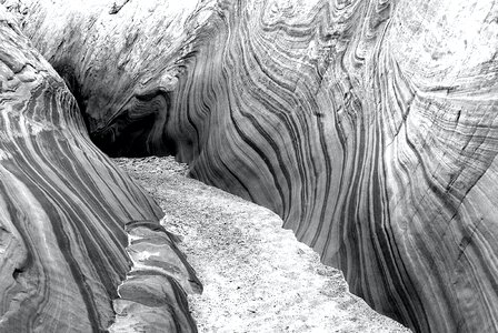Grayscale Photography of Antelope Canyon photo