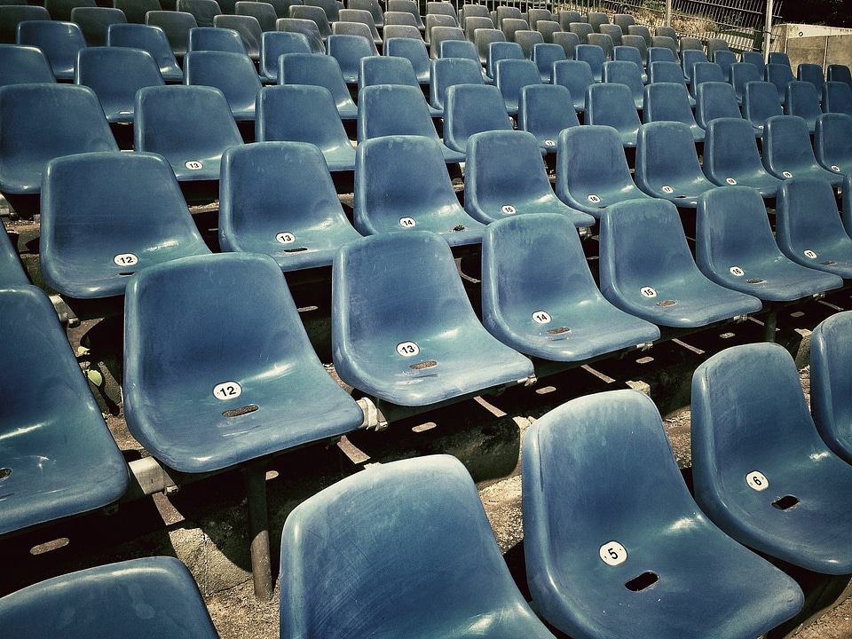 Football stadium audience viewers