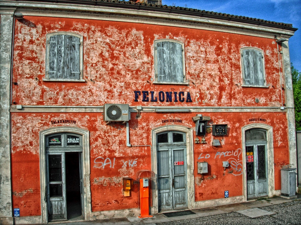 Old weathered depot