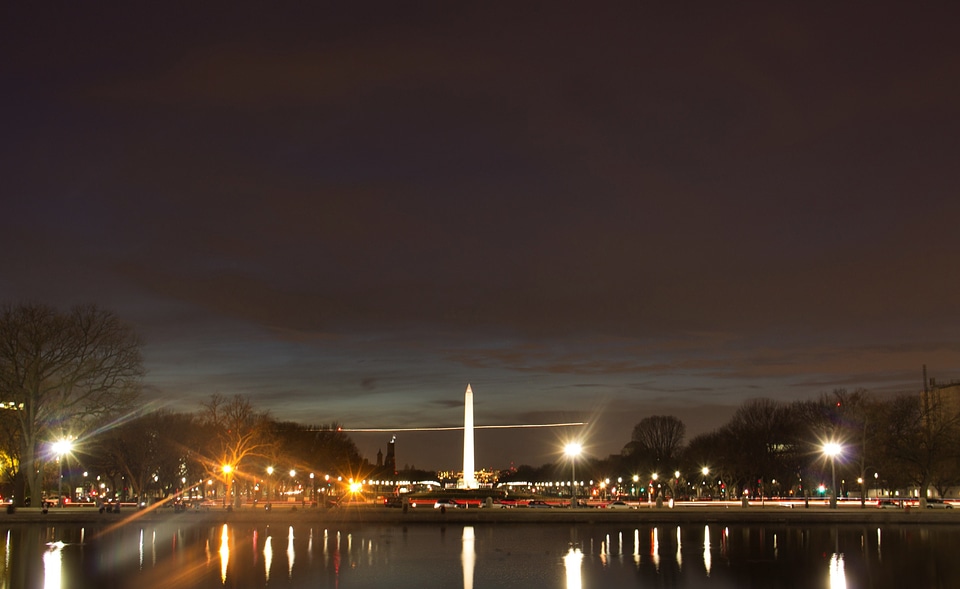 Sky clouds washington monument photo