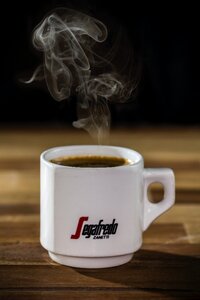 White Ceramic Mug With Coffee photo