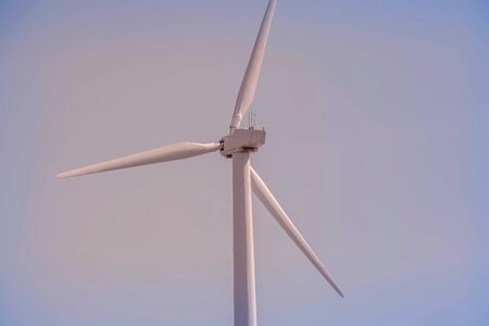 White 3-blade Wind Turbine photo