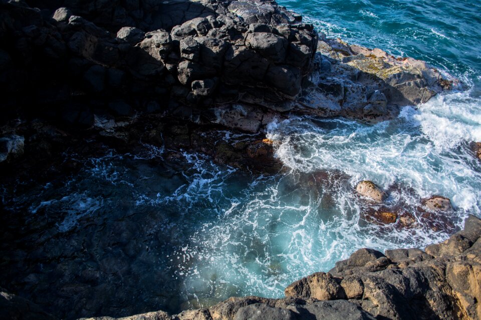 Water Hitting Rocks