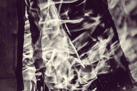 Grayscale Photography of Fire photo