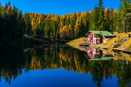 House Beside Lake Surrounded by Trees
