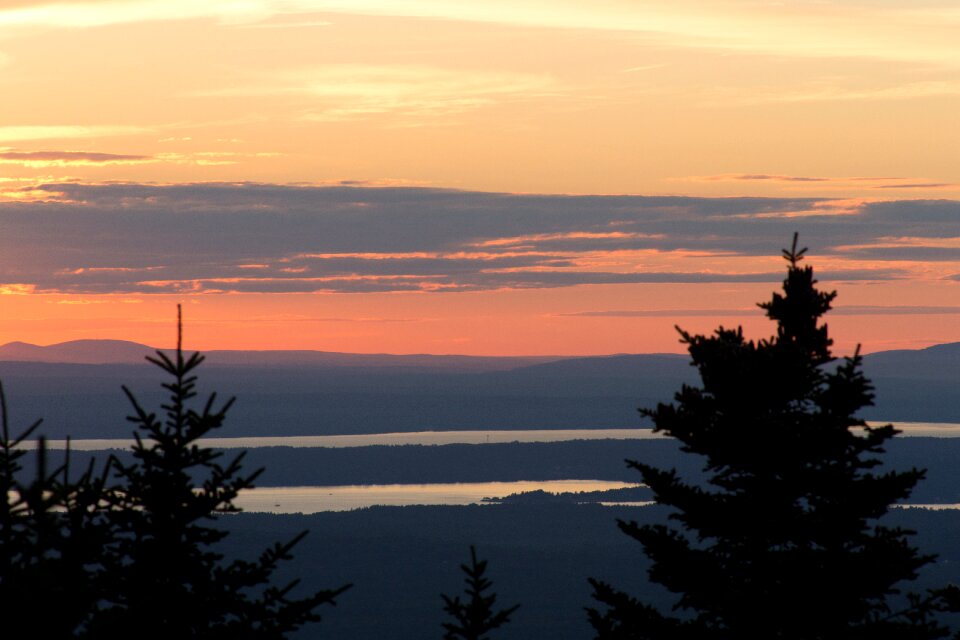 Scenic View of Sea Against Sky during Sunset photo