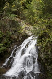 View of Waterfall in Forest photo