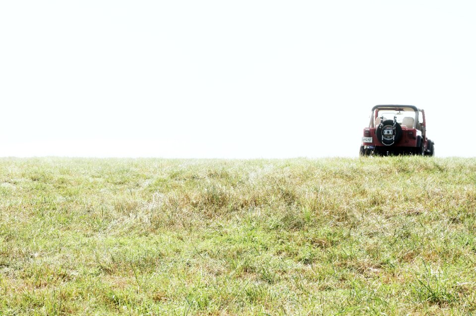 Tractor on Field Against Sky