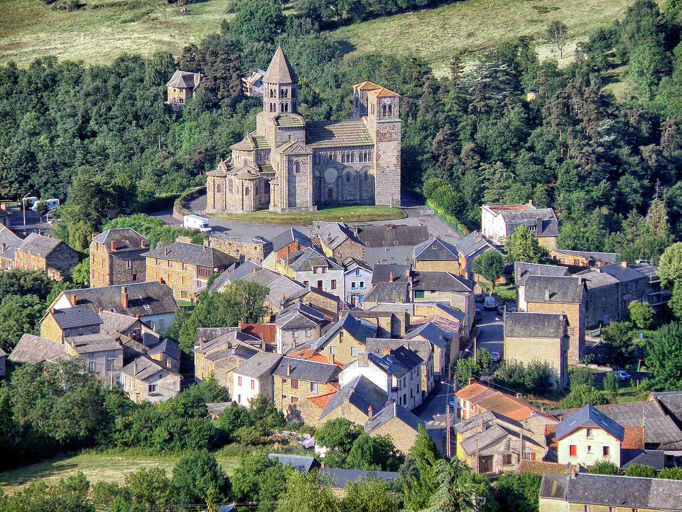 Town buildings church
