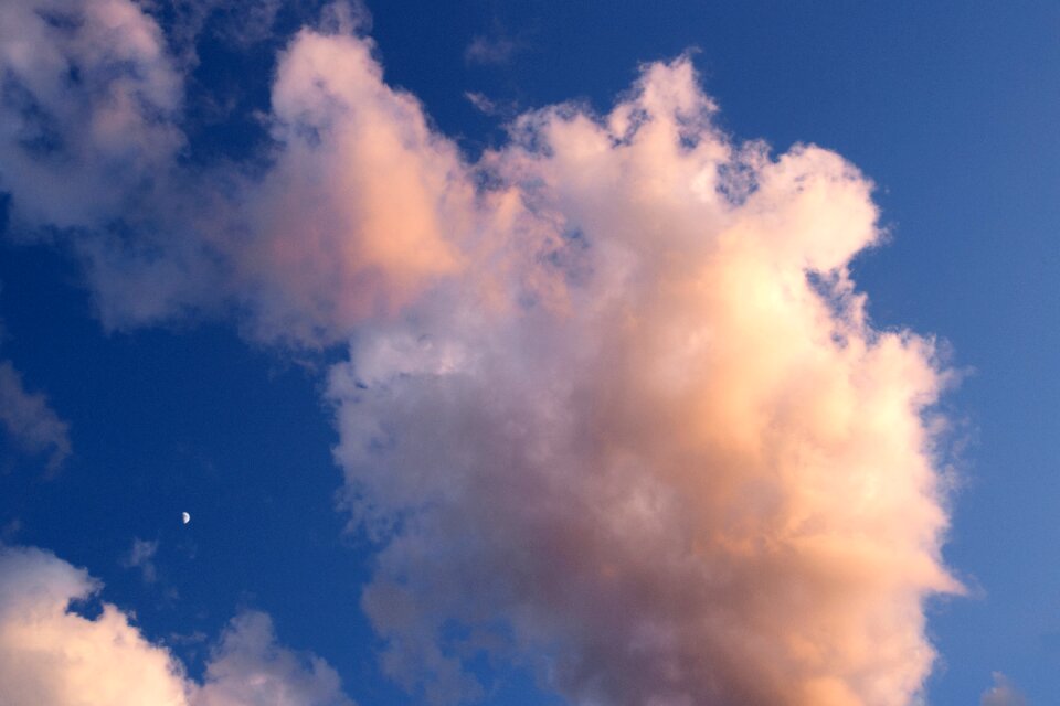 Free stock photo of clouds, moon, nature