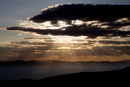 Sunray Coming Behind Clouds photo