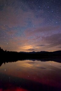 Reflection of Night Sky Photo photo