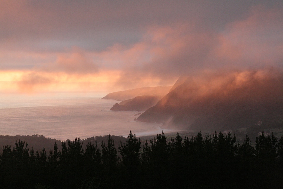 Sea coastal landscape calm