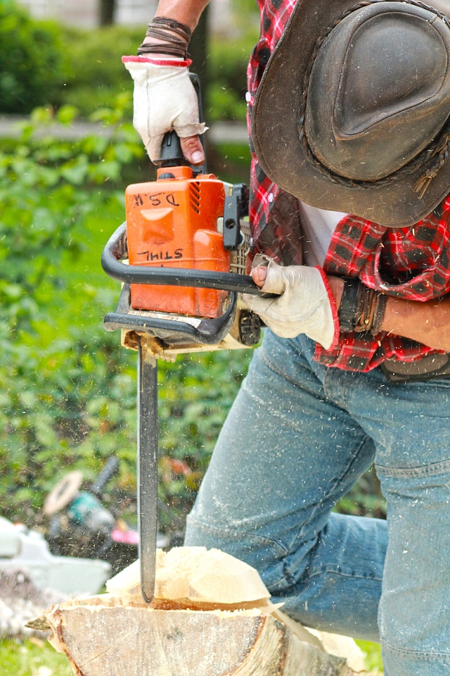 Wooden construction worker