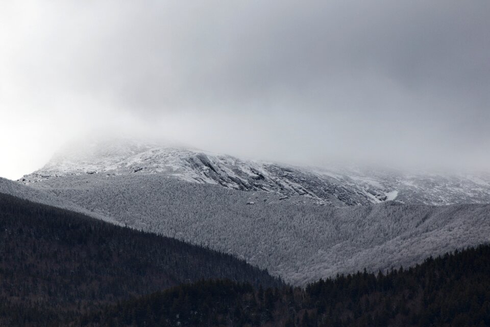 Grayscale Photo of Mountain photo