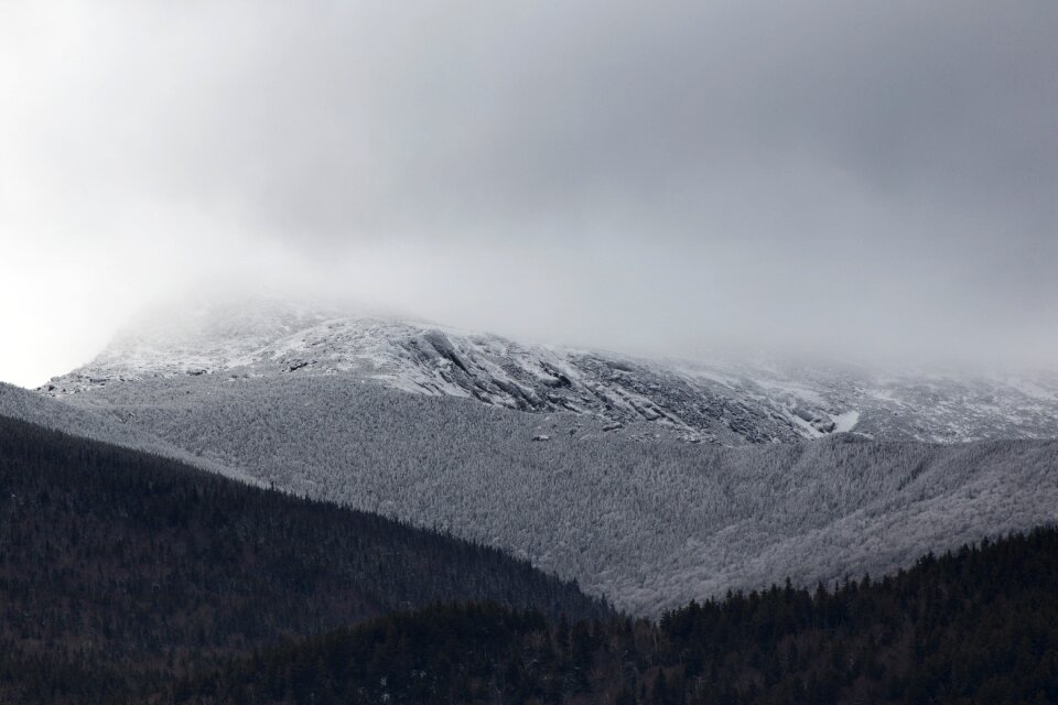 Grayscale Photo of Mountain