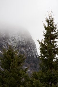 Mountain Under Fog