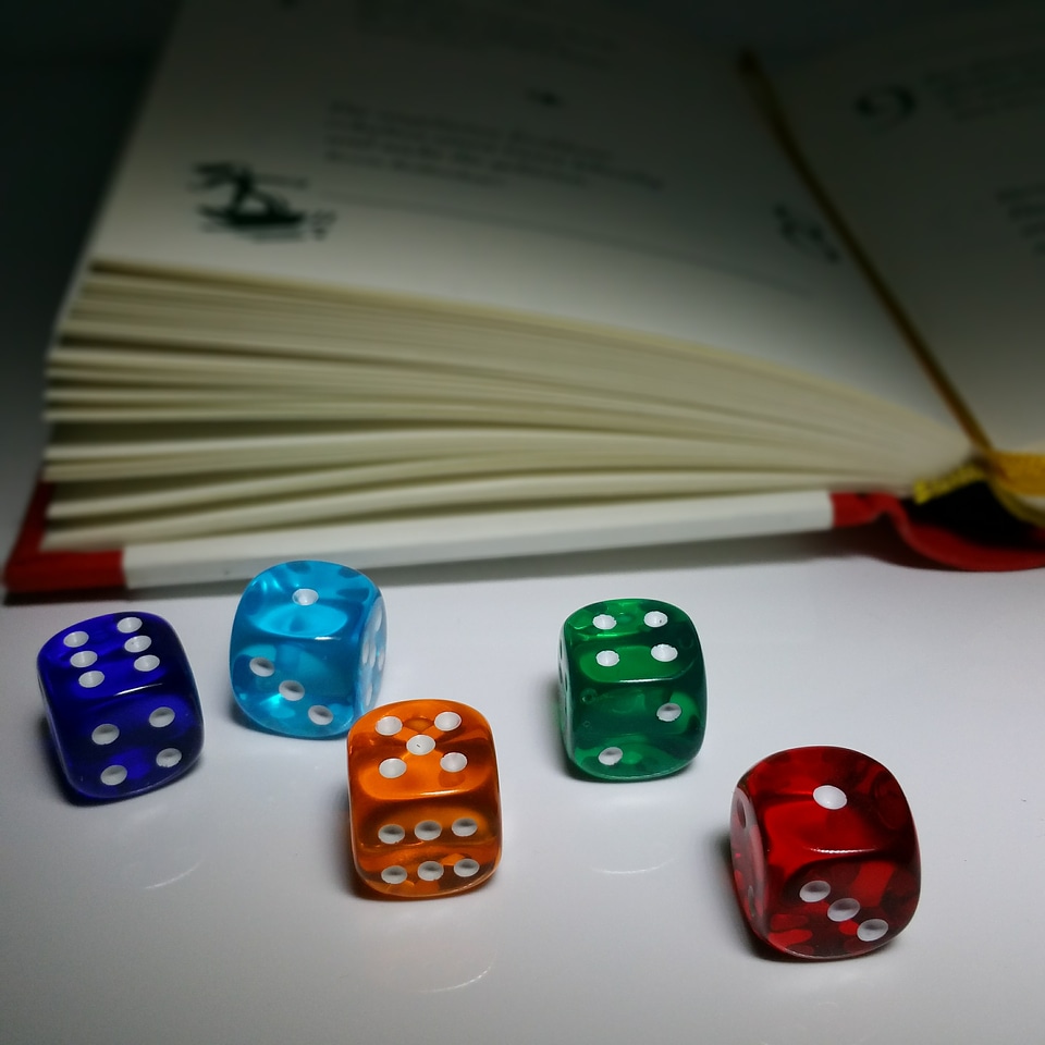 Lucky dice cube colorful