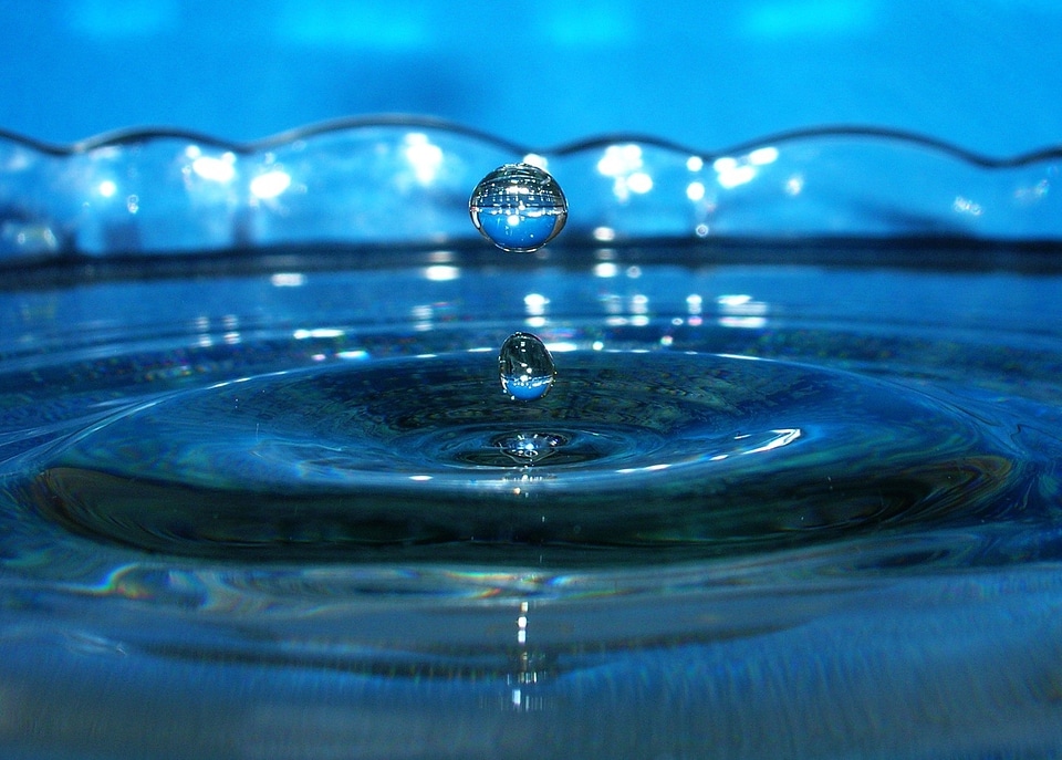 Drop water blue