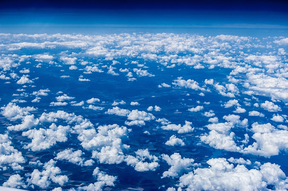 Clouds sky the height of the