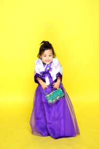 Purple Yellow Costume Outerwear photo