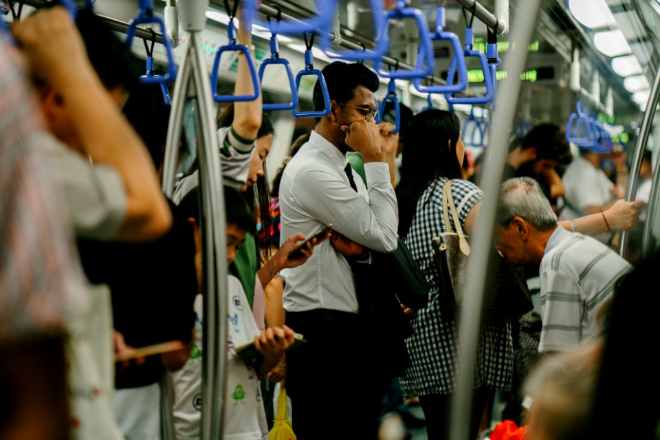 Man In Train Standing