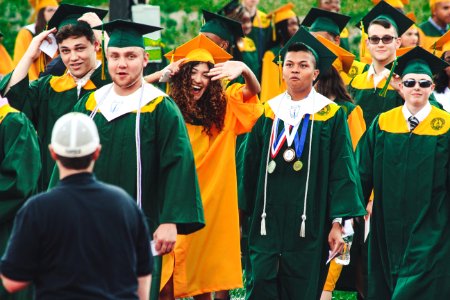 Students Wearing Academic Dress photo