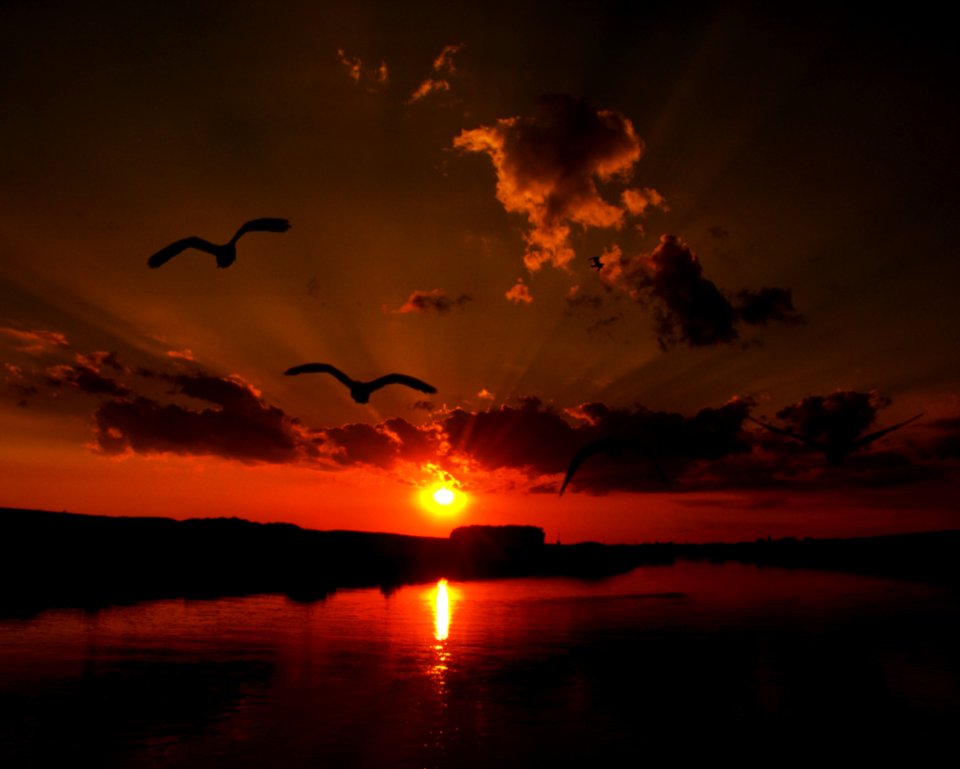 Sky Reflection Afterglow Sunset
