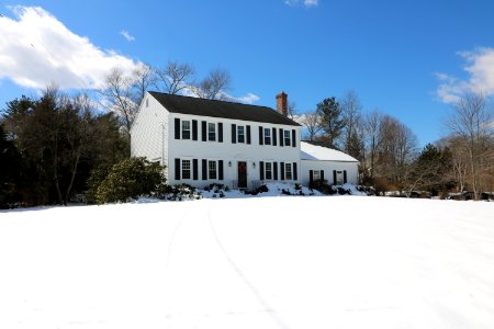 Snow Winter Home Sky photo