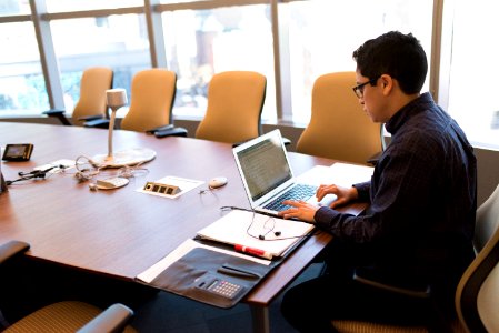 Man Using Laptop photo