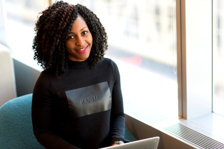 Woman In Black Long-sleeved Shirt photo