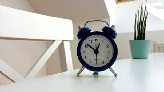 Round Black Alarm Clock photo