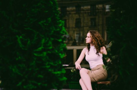 Woman Wearing Brown Skirt photo