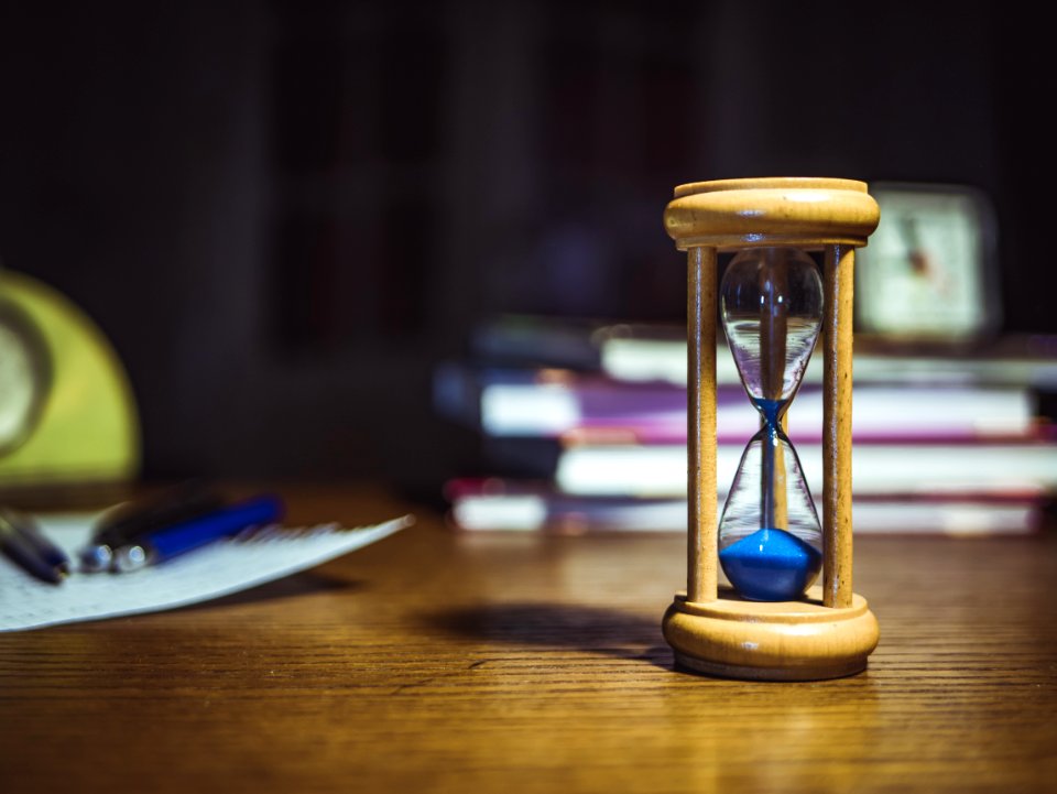 Hourglass In Close-up Photography
