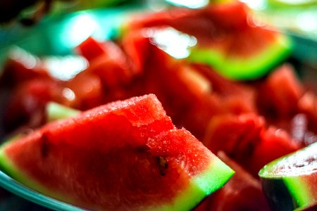 Selective Focus Photography Of Sliced Watermelon photo