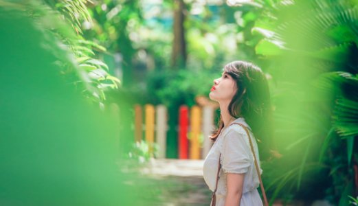 Black Haired Woman In Gray Top Photography photo