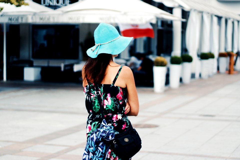 Woman Wearing Multicolored Floral Camisole Dress