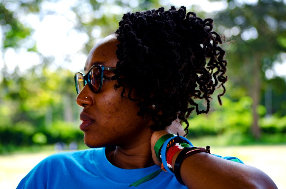 Woman Wearing Black Framed Eyeglasses