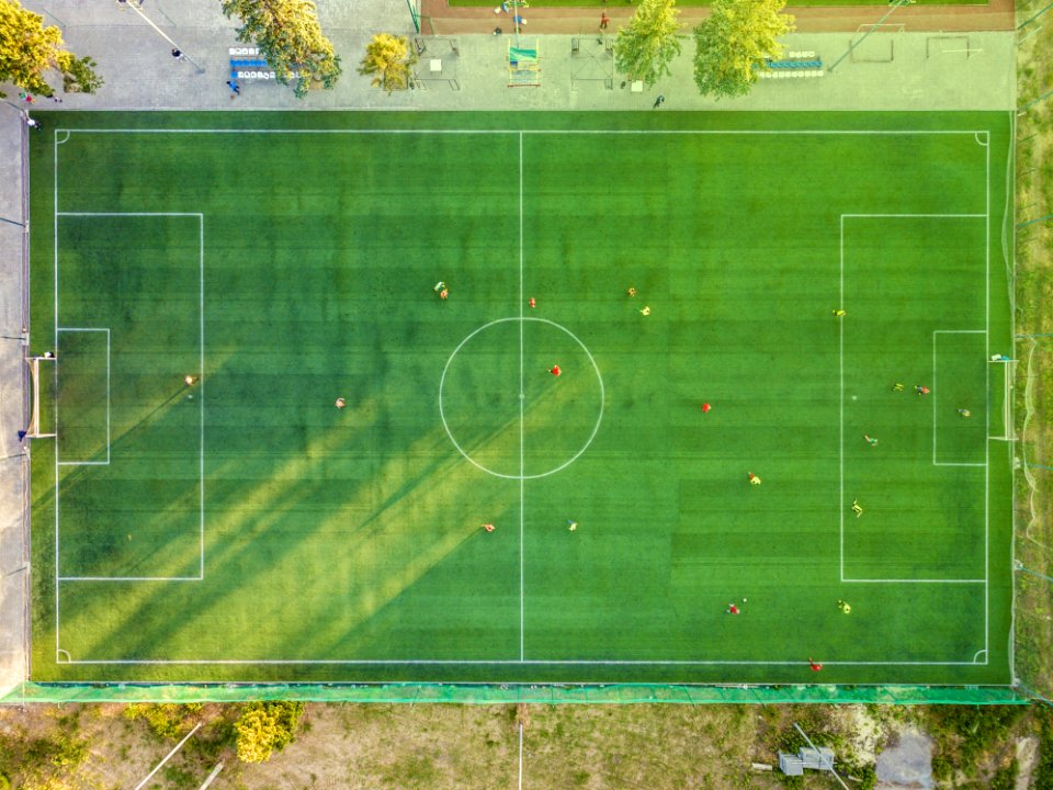 Aerial View Of Soccer Field