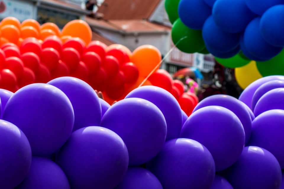 Purple And Red Balloons