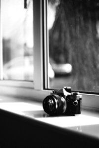 Grayscale Photography Of Dslr Camera photo