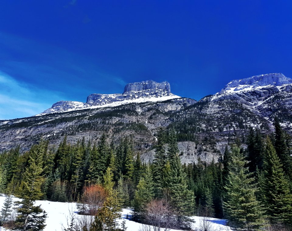 Winter Mountainous Landforms Sky Mountain