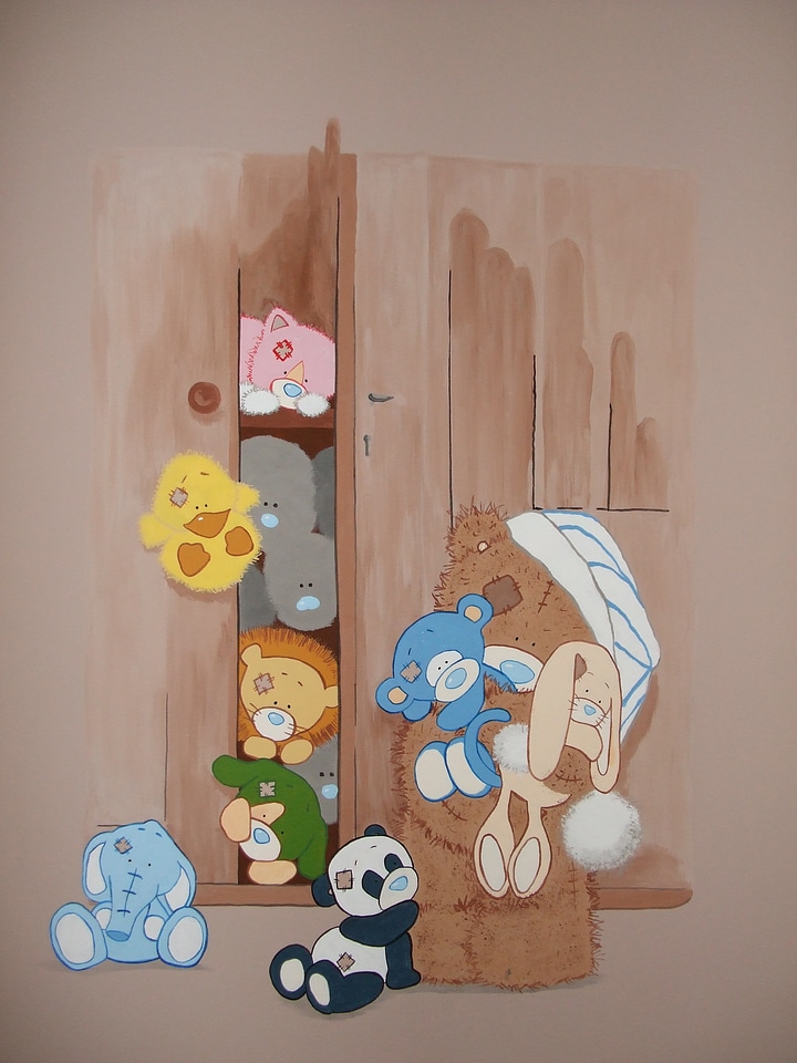 Plush teddy bear teddy bear wall decoration